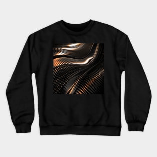 Dark Gold Metal Pattern Crewneck Sweatshirt